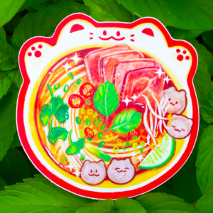Pho Kitty 3in Vinyl Sticker