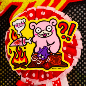 Slowpoke BBQ Tail 3in Vinyl Sticker