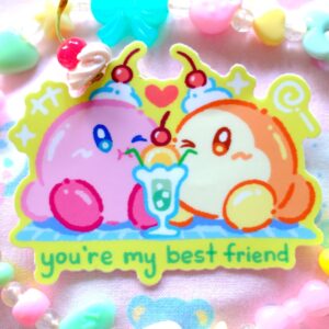Best Friends Kirby & Waddle Dee 3in Vinyl Sticker