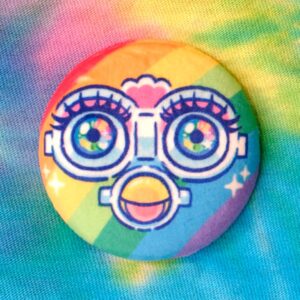Furby Plush Badge Pin 2.5in