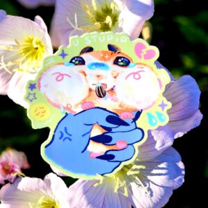 I H8 U Hamster 3in Vinyl Sticker