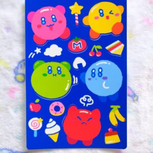Kirby Vinyl Sticker Sheet 4x6in