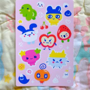 Tamagotchi Vinyl Sticker Sheet 4x6in