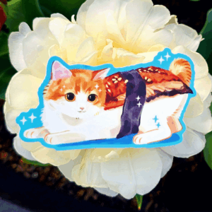 Eel Unagi Sushi Cat 3in Vinyl Sticker