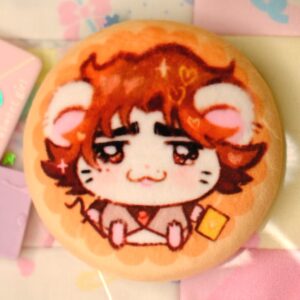 Viktor Hamster Plush Badge Pin 2.5in